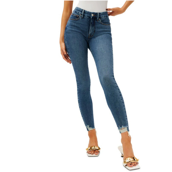 Good American Denim - Good American Good Legs Ripped Hem High Waist Skinny Jeans Size 0/25 GLCH873TNA